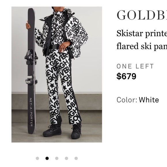 NWT Goldbergh ski pants white and black logo pants - Picture 5 of 5
